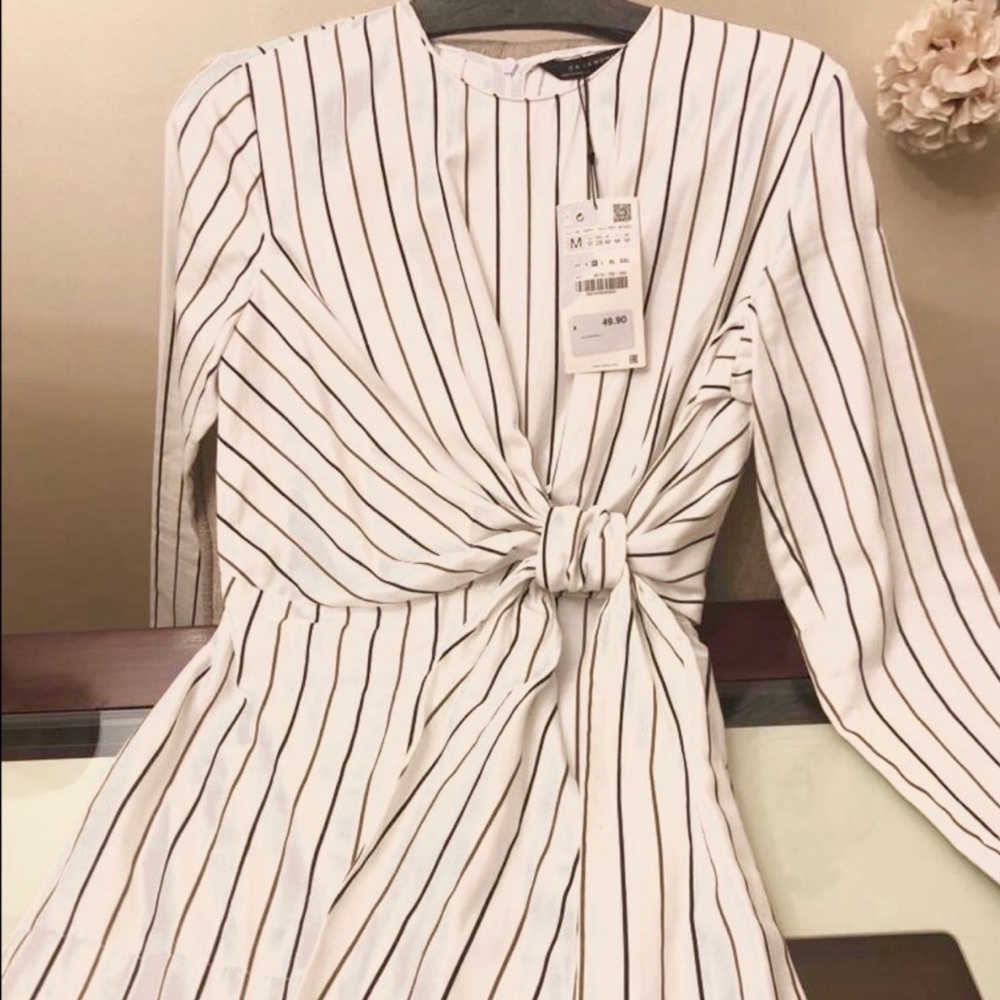 White zara top